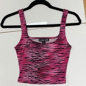 ISO I AM GIA ZEBRA PINK TANK